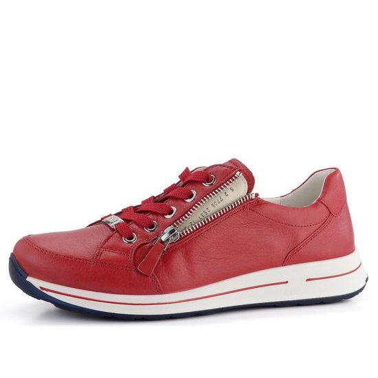Ara dámske sneakers poltopánky so zipsom červené Osaka 12-54801-03