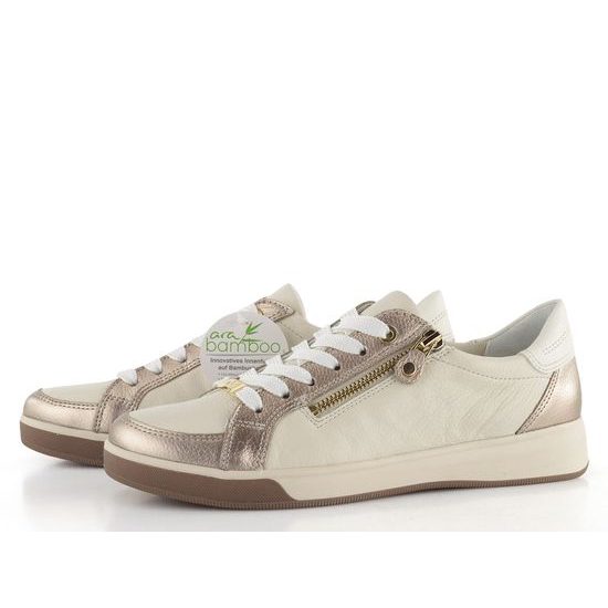 Ara dámské tenisky se zipem Rom Sand/Cream/Weiss 12-34432-63