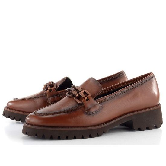 Ara užšie kožené mokasíny Kent Cognac 12-31241-09