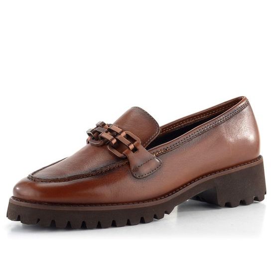 Ara užšie kožené mokasíny Kent Cognac 12-31241-09