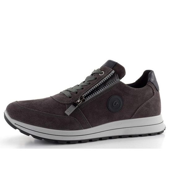 Ara širší pánské tenisky kožené Matteo Steel/Blau 11-24505-15