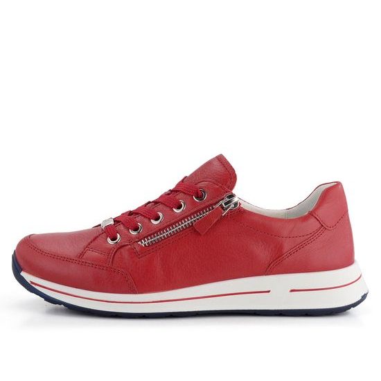 Ara dámské sneakers polobotky se zipem červené Osaka 12-54801-03