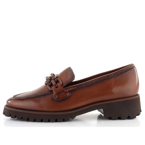 Ara užšie kožené mokasíny Kent Cognac 12-31241-09