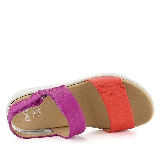 Ara sandály na platformě s klínkem Madeira Orange/Pink 12-21401-16