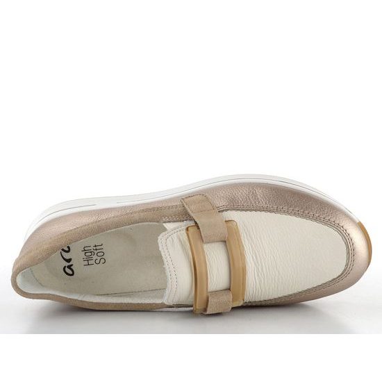 Ara širšie nazúvacie poltopánky Osaka Sand/Cream 12-24822-09