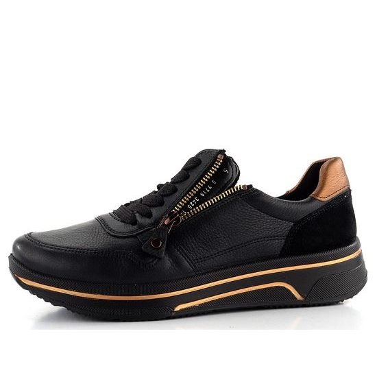 Ara širší tenisky Sapporo Schwarz/Marrone 12-27540-01