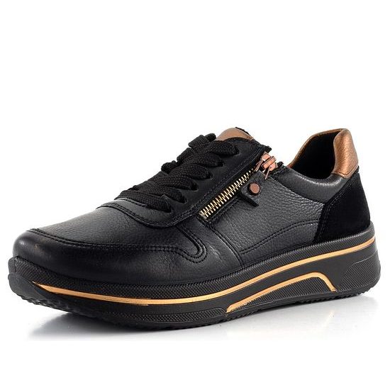 Ara širší tenisky Sapporo Schwarz/Marrone 12-27540-01
