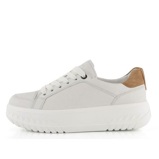 Ara širší polobotky na platformě Monaco Cream/Biscuit/Whisky 12-46703-09