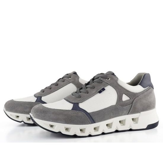 Ara širší pánské tenisky Molveno Grey/Offwhite/Blue 11-30101-22
