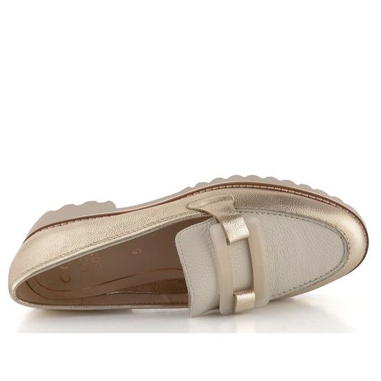 Ara metalické mokasíny Kent Sand/Cream 12-31245-09