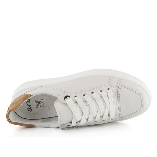 Ara širší polobotky na platformě Monaco Cream/Biscuit/Whisky 12-46703-09