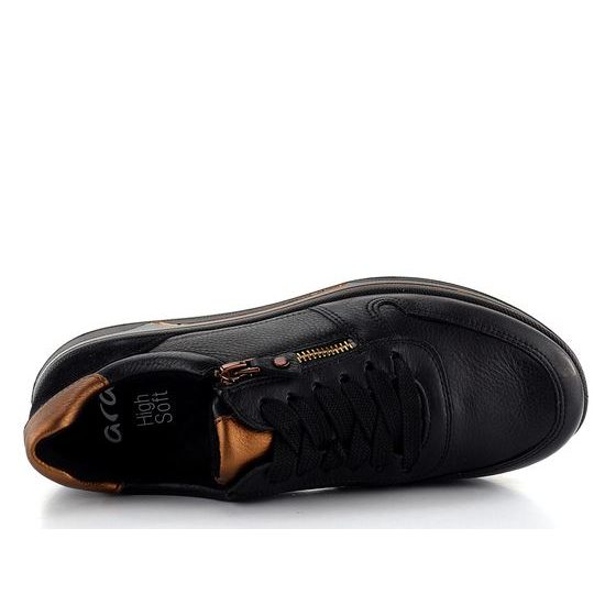 Ara širší tenisky Sapporo Schwarz/Marrone 12-27540-01