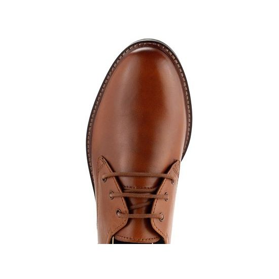 Ara užší kožené polobotky hnědé Kent -Trotteur Cognac 12-11202-03