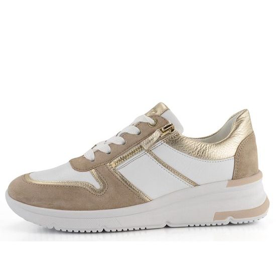 Ara tenisky na klínku Neapel-Tron Sand/Platin/Weiss 12-38412-09