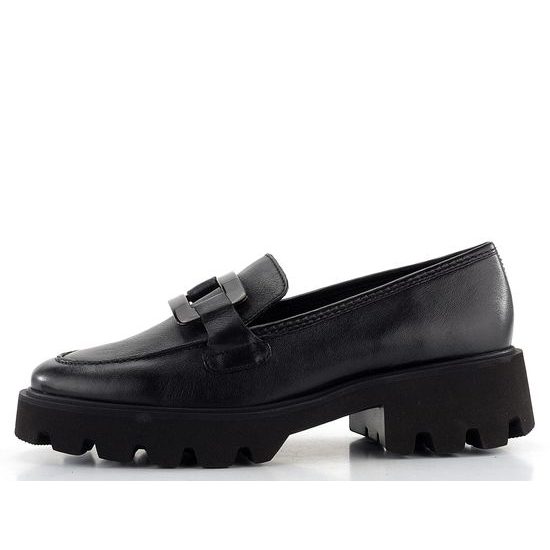 Ara užšie kožené mokasíny Oxford Schwarz 12-21703-01
