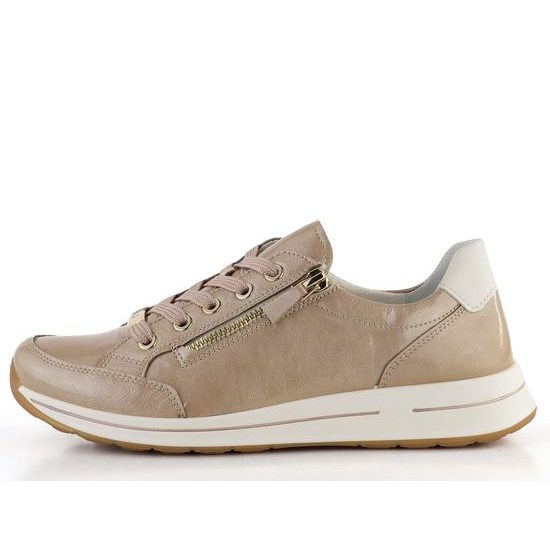 Ara dámské lakované sneakers se zipem Osaka Nude/Cream 12-54801-23