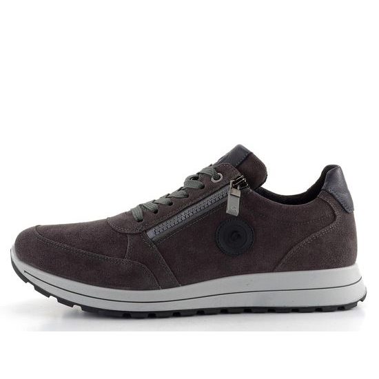 Ara širší pánské tenisky kožené Matteo Steel/Blau 11-24505-15