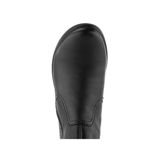 Ara širšia kožená členková obuv s vonkajším zipsom Schwarz Toronto 12-40413-01