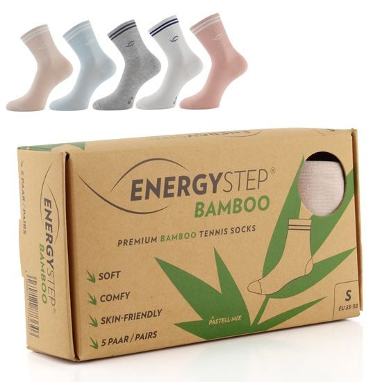 Ara tenisové ponožky Energy Step Bamboo 5 párů pastell-mix 16-00001-32