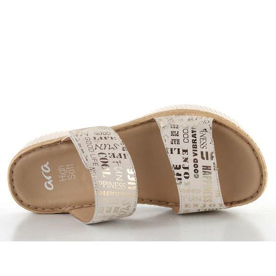 Ara dámske šľapky Capri Cream 12-39107-09