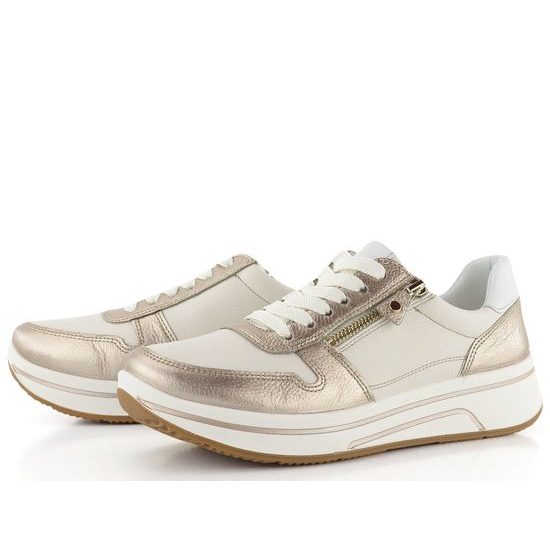 Ara širšie tenisky Sapporo Sand/Cream/Weiss 12-27540-07