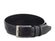 Pánský černý bombírovaný opasek s leštěnou sponou 34 mm