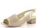 Barton metalické sandály na podpatku světle zlaté 25142