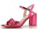 Tamaris sandále na podpätku Fuxia Metallic 1-28324-42