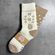 Dámské zimní ponožky s vlnou smetanová/hnědá 37884