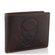 Pánská peněženka s ražbou lebky temně hnědá 66-3701/M
