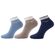 Bugatti nízké pánské ponožky 3 páry tm. modré/sv. modré/hnědé 6138