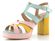 Fly London sandály na podpatku yellow/pale pink/white/spearmint P145455001
