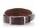 Kožený opasek tmavě hnědý se stříbrnou sponou 32 mm