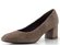 Tamaris lodičky se širokým podpatkem taupe suede 1-22437-47