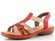 Rieker sandály s proplétanými pásky béžovo-červené 65918-33