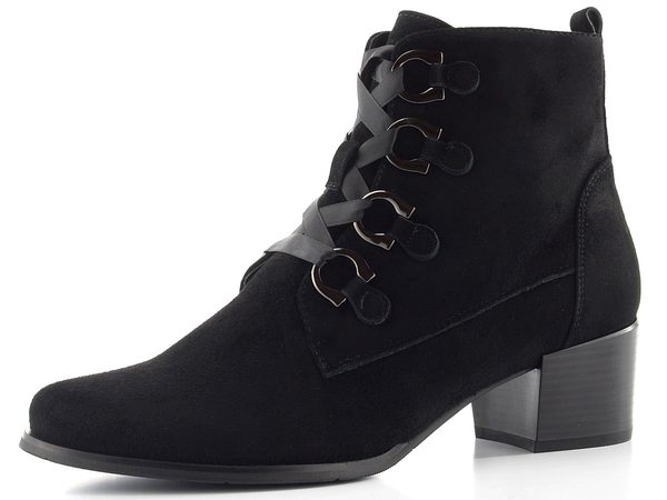 Regarde šněrovací kotník na podpatku Jolene-30 black