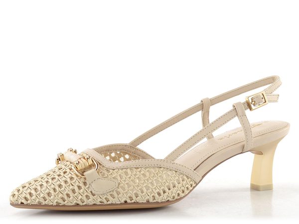Tamaris proplétané lodičky s volnou patou ivory 1-29634-44