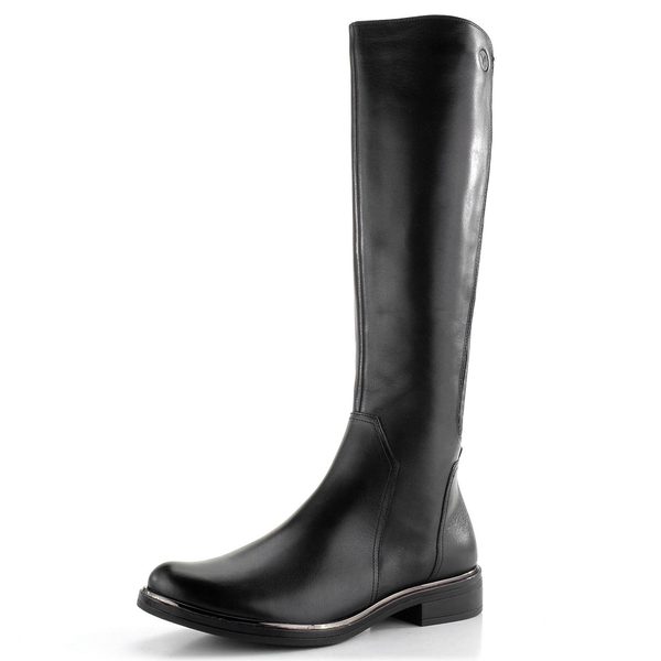 Caprice černé kozačky XL Shaft Black Comb 9-25523-41