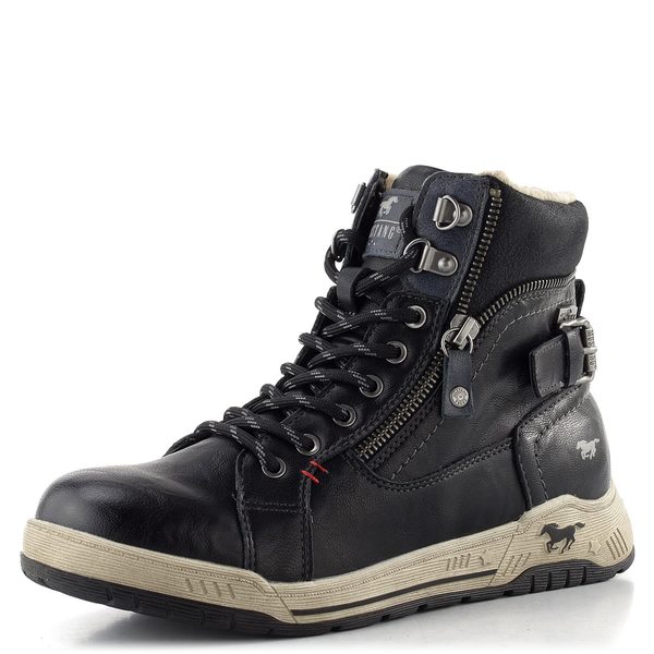 Mustang šněrovací kotník black 15M0092001