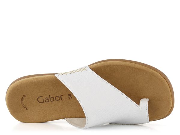 Gabor bílé pantofle žabky 03.700.21 | Gabor-obuv.cz