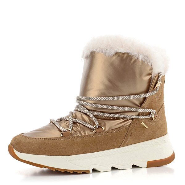 Geox kotník s kožešinkou a membránou Falena ABX tobacco D16HXC02285C6777