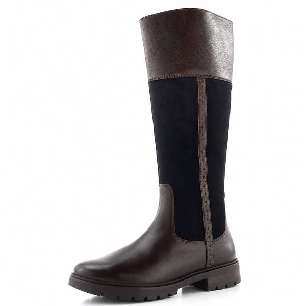 Ara kožené kozačky Cambridge cacao/blau 12-11274-13