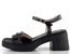 Wonders lakované sandály na podpatku Negro D-1021