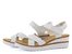Rieker biele páskové sandále s klinom V38G9-80