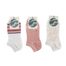 Nízké ponožky 3 páry v balení 36122 bílá/růžová mix