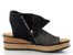 Rieker římské sandály na klínu černé 63791-01