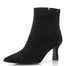 Tamaris elegantní kožený kotník na podpatku black 1-25358-45