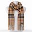 Fraas kašminkový šál s károvaným vzorem camel 625391-180
