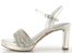 Tamaris metalické sandály na podpatku Platinum 1-28390-46