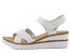 Rieker biele páskové sandále s klinom V38G9-80